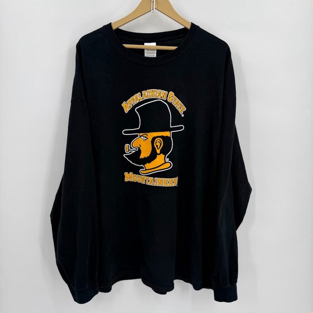 Appalachian State Mountaineers Shirt Mens 3XL Black Long Sleeve Gildan